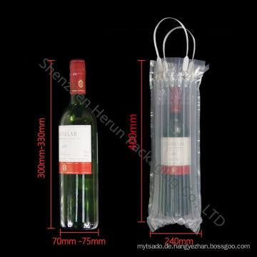 Flasche Rotwein Verpackung mit Airbags Puffer